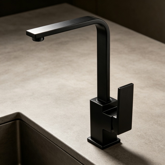 modern square kitchen tap