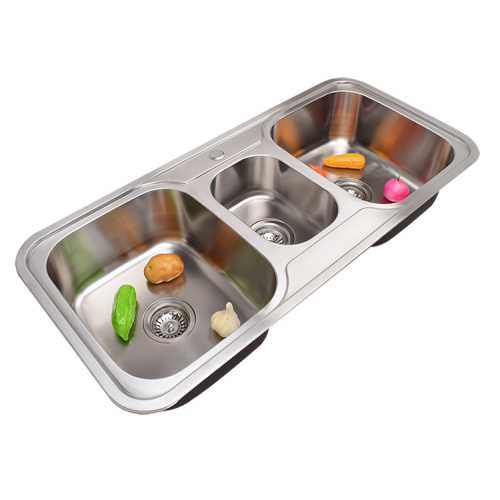 Meiao Triple Bowl Machine Sink Topmount Nyura