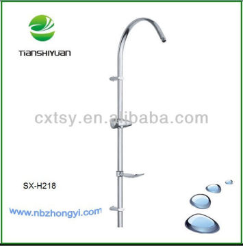Shower support bar with soap dish for shower set shower pillar