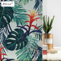 DICOR INS Style Popular Window Decorative Film Leaves Flowers Rainforest Glass Sticker Green PVC Frosted Privacy Films Decal New