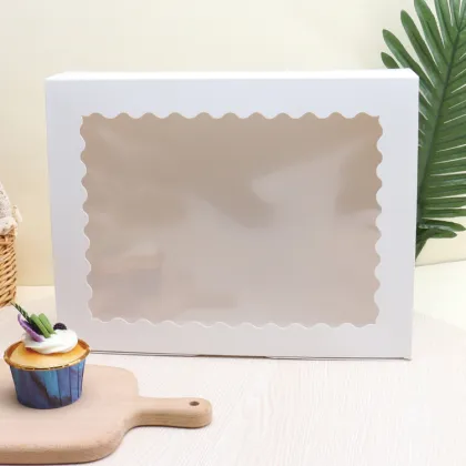 Custom Printed Muffin, Cupcake, and Cheesecake Boxes with Windows for Dessert Packaging