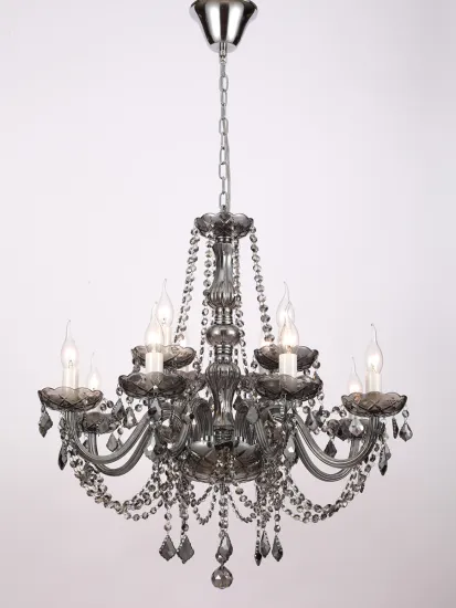 European Style Restaurant Smoke grey Crystal Chandelier