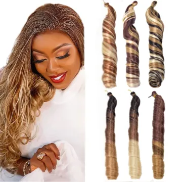 Cheap Customized French Curl Wave Silky Pony Style Curly Spiral Curl Attachments Synthetic Hair Extensions Crochet Hair Braids