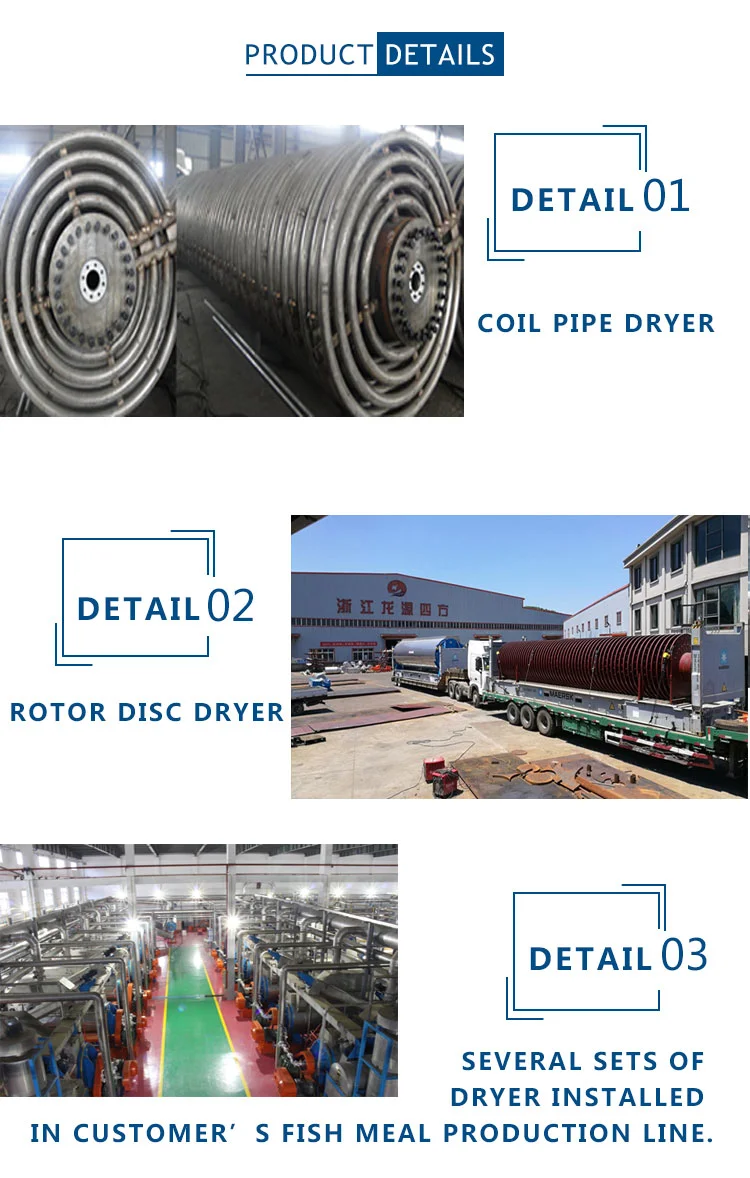 Fischmehltrockner / Rohrschlangen- und Scheibentrockner / für dampfgetrocknetes Fischmehl