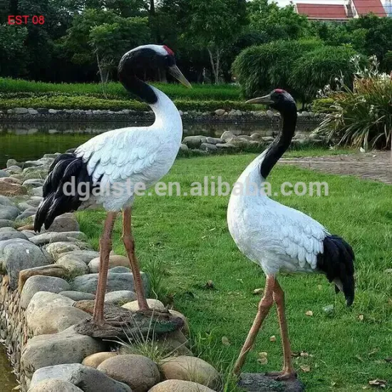 hot sale modern garden sculpture durable outdoor sculpture garden statues cranes