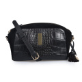 Kleine Frauen Crossbody Geldbörsen Verstellbare Schwarze Krokodil Taschen