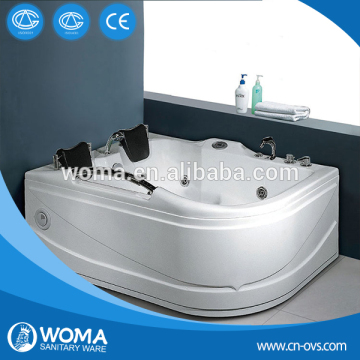 fashional design two person whirlpool massage bathtub,hot selling whirlpool massage bathtub with grab bars Q311