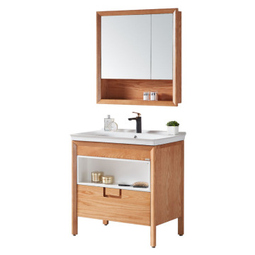 Ensemble de vanité blanche avec style européen antique pour meubles de salle de bain