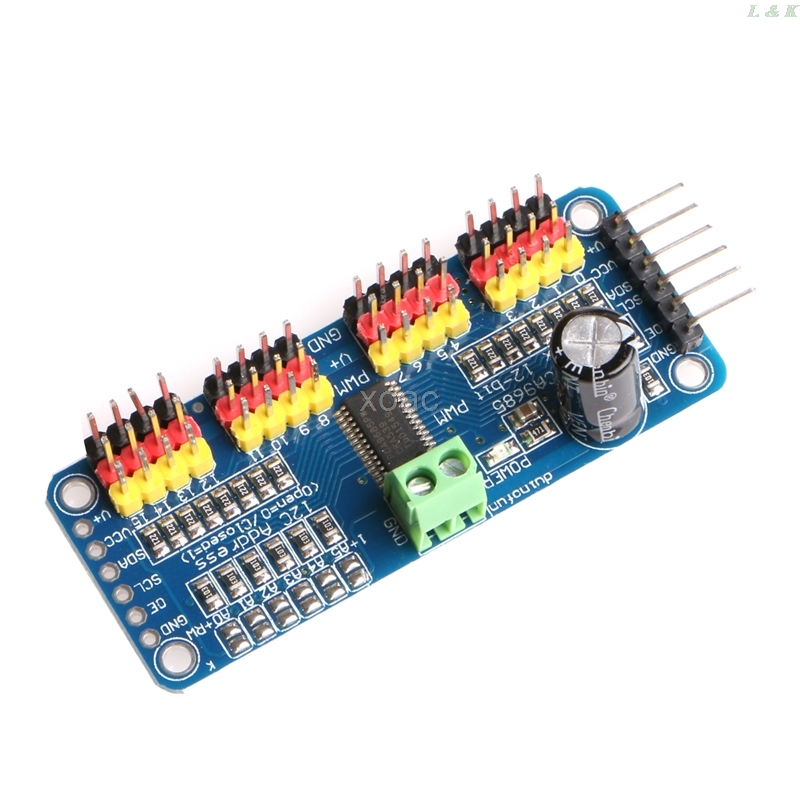 PCA9685 16-Channel 12-bit PWM Servo Motor Driver I2C Module Robot M08 dropship