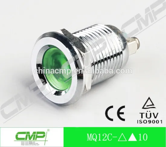 Installation hole size 12mm metal 12v led indictor lamp (TUV CE)