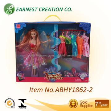 Fashionable doll with clothes accessories for kid
