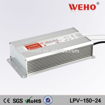 Weho single output waterproof power supply 220v ac 24v dc smps 150w