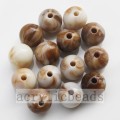 8 &amp; 16MM Shell couleur texture perles rondes acrylique beasd lâche