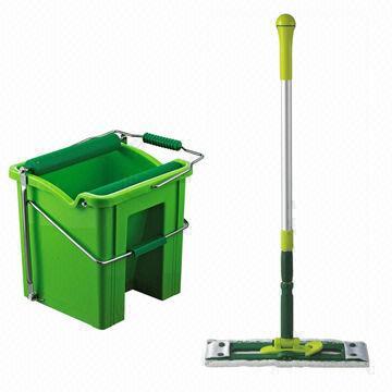 Nova Dust Mop and Squeeze Bucket, Large Volume Deign More