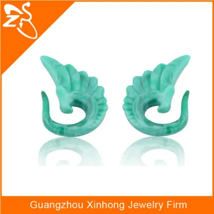 acrylic ear tapers wing, fashion wing earrings, ear tapers wing
