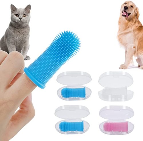 Dog Toothbrush Fingerbrush Silicone Pet Toothbrhes