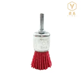 Abrasive nylon end brush