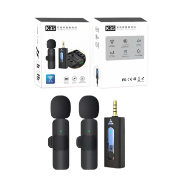 Professional Miniature Lapel Microphone with 3.5mm Stereo Jack and Wireless Technology - K35 Model