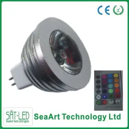 MR16 3W RGB LED Spotlight with Remote-controller