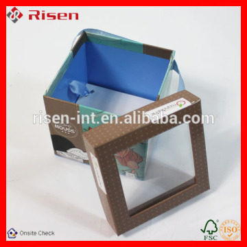 Hot sale cardboard box with clear PVC window