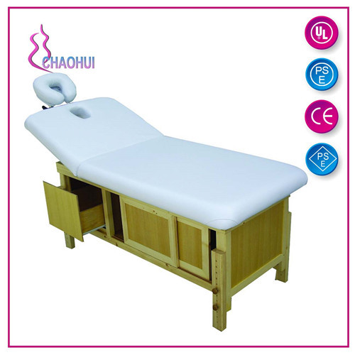 Good Quality Wooden Facial Massage Bed With Drawer