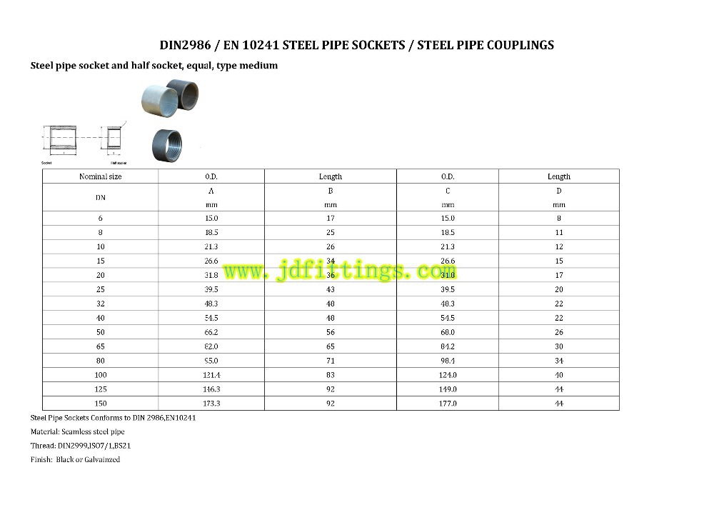 DIN2986 Stainless steel coupling Medium