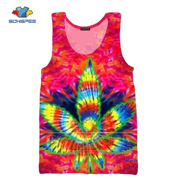 Psychedelic Dizziness Vest 3D Print Women Men Tank Tops Anime Shirt Hip Hop Streetwear Sleeveless O Neck Men's Undershirt C105-2