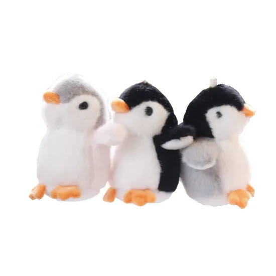 Custom Mini Plush Penguin Backpack Clip & Keychain Toy