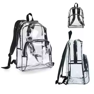 Waterproof PVC Travel Daypack: Transparent College Bookbag for Students