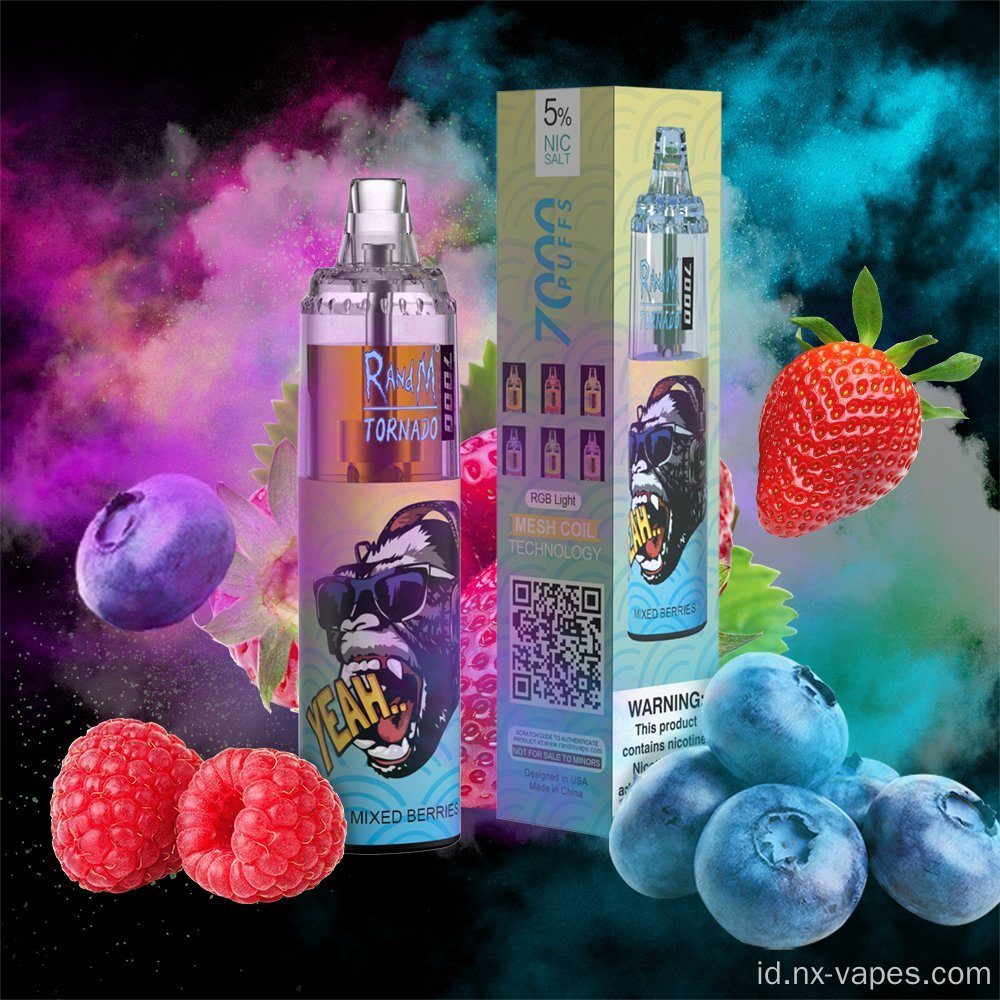 Sekali pakai randm tornado 7000puffs