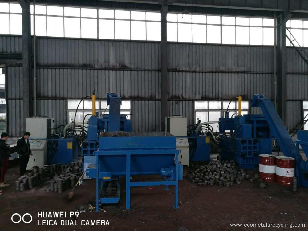 Horizontal Automatic Scrap Steel Chippings Briquetting Line