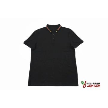 Men's Solid PK With Jacquard Collar Polo