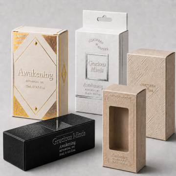 Custom Embossed Perfume Essential Oil Folding Carton Box