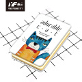 Adorable cuaderno estilo gato lindo con tapa de metal