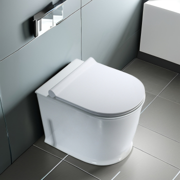 Modern Floor Standing White Ceramic Toilet Bowl WC Set
