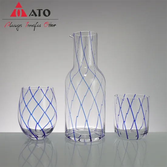 Blue Wine Glasses Coloured Crystal Stemless Wine Glass