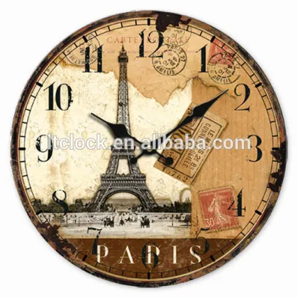 Paris Tower printing MDF small/big clock