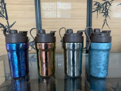 Icy Floral Pattern Titanium Portable Cup