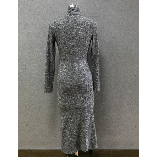 Women's Elegant Knitted Checked Sexy Slim Stretch Dress