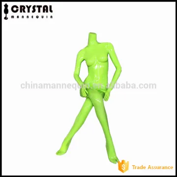 green color headless sexy pose female mannequin