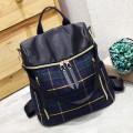 Customized Made lattice pattern Lady double shouder Bag