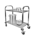 Kitchen stainless steel dining cart for receiving meals