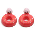 Wholesale Big Donut Resin Craft Sweet Dessert with Hole Artificial Decoration Diy Art Decor Handmade Pendant Jewelry Ornament