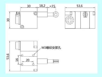 Pull Rope Displacement Sensor - NPN Motion Sensor for Engineering Applications