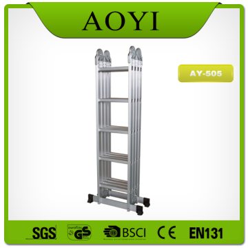 Aluminum material folding ladder