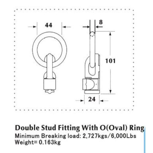 Double Stud Fitting With O Ring