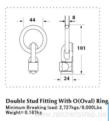 Double Stud Fitting With O Ring