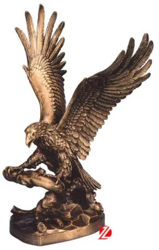 life size metal eagle statue in bronze