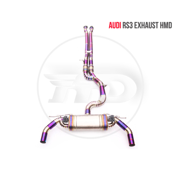HMD Titanium Alloy Exhaust Catback For Audi RS3 TTRS 2.5T With Muffler Valve Pipes Exhaust Racing Parts