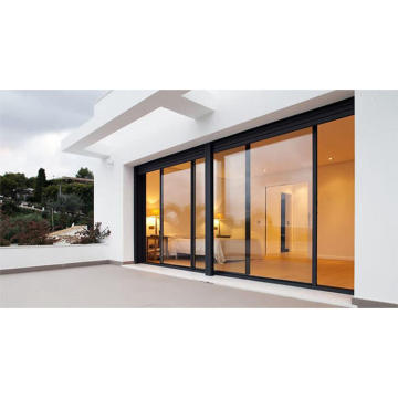 Modern Double Glazed Hurricane-Proof Impact Resistant Aluminum Sliding Exterior Entry Door